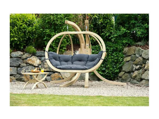 Canapé suspendu Globo royal Anthracite - coussin imperméable