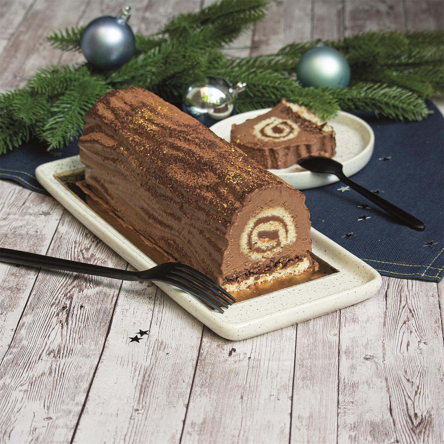 COFFRET MOULE A BUCHE ET PLAQUE MOTIF