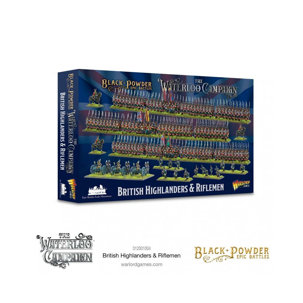Black Powder Epic Battles : Waterloo - British Highlanders & Riflemen