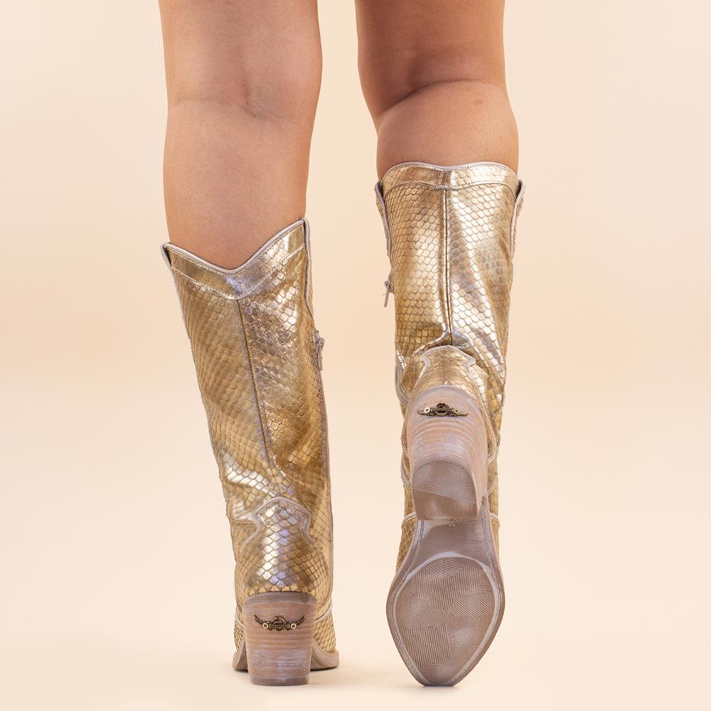 Nemonic 2312 cowboyboots gold