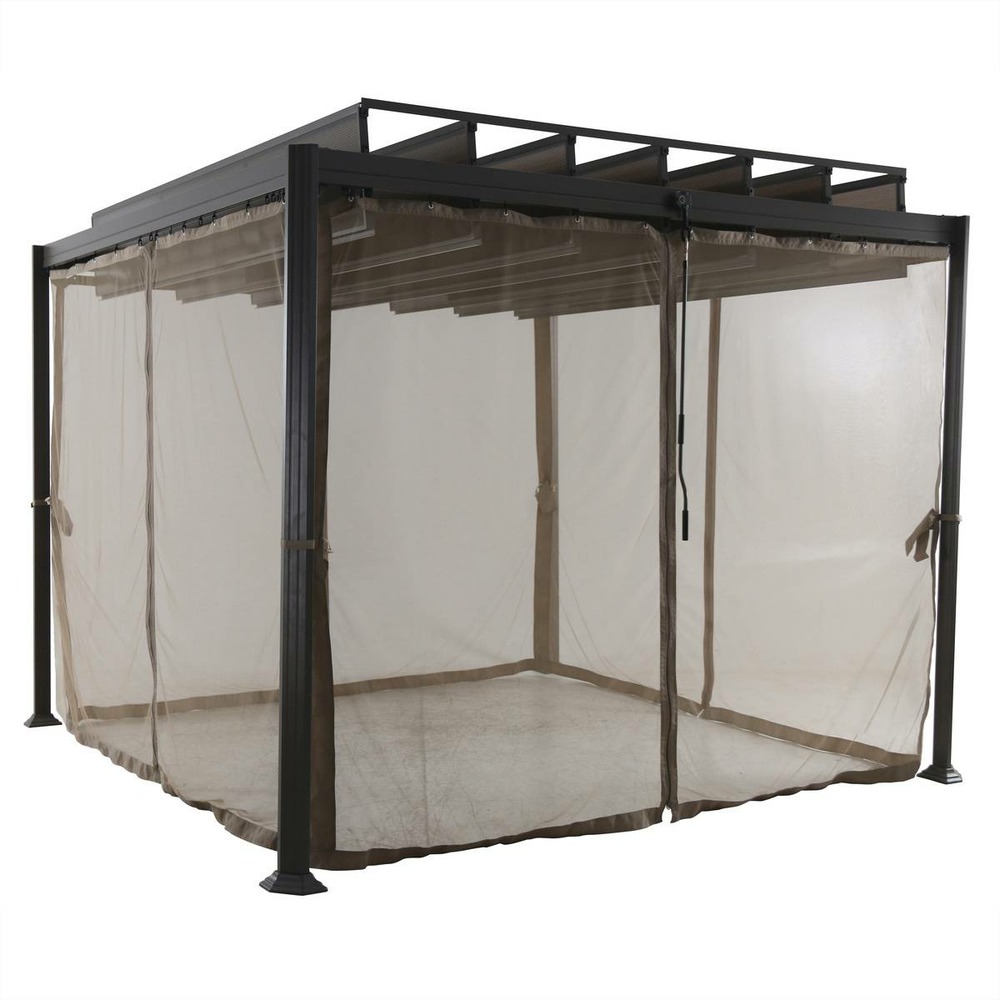 Moustiquaire pour tonnelle flamenco noisette