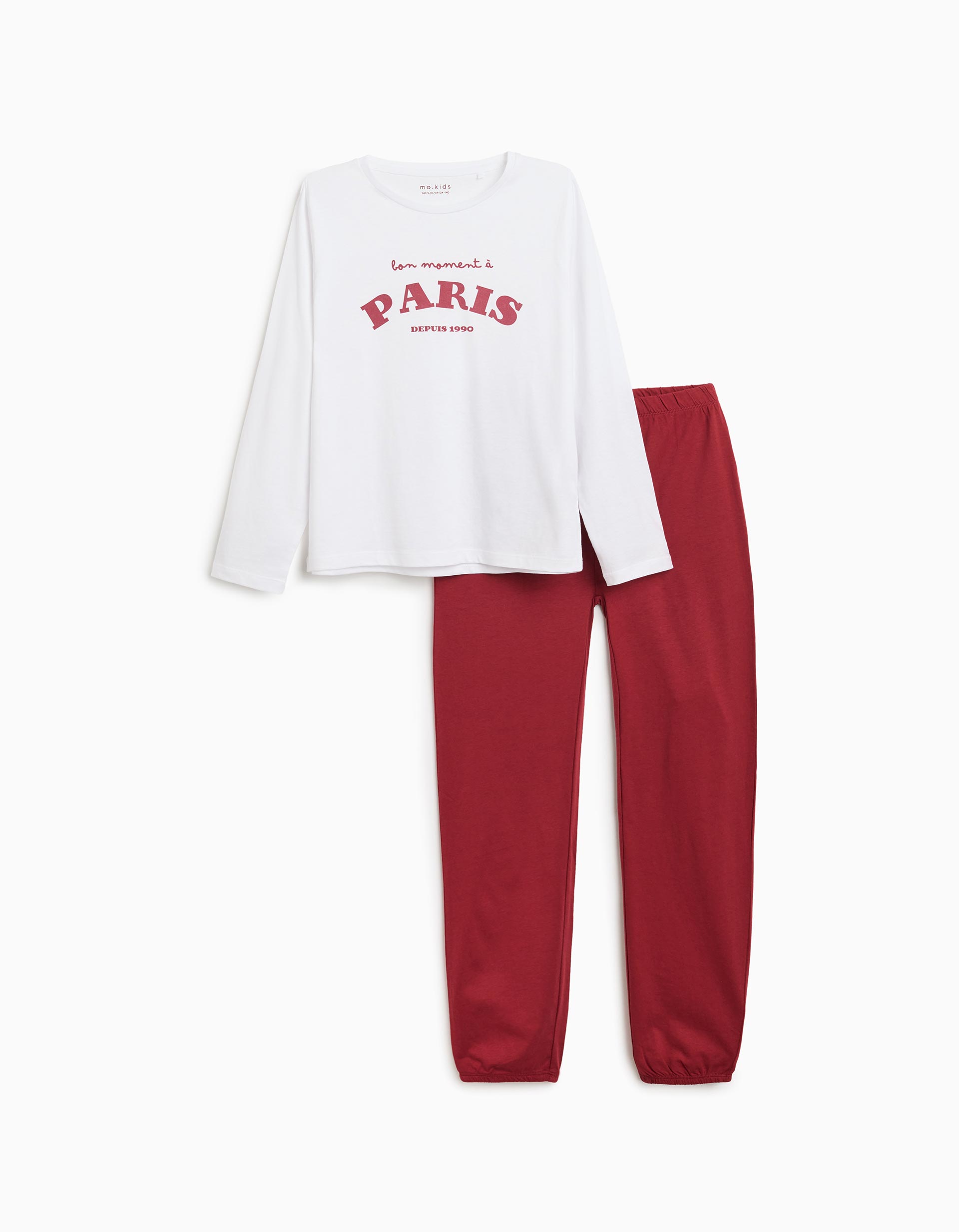 Pijama Jersey, Menina, Branco
