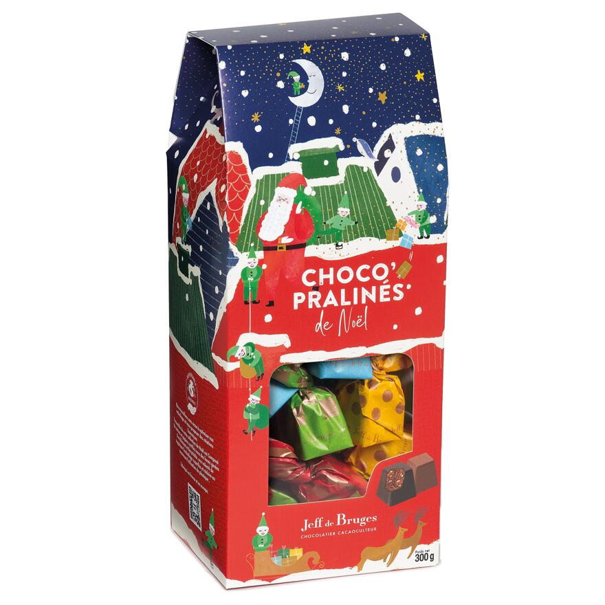 Boite Chocopralinés en forme de chalet