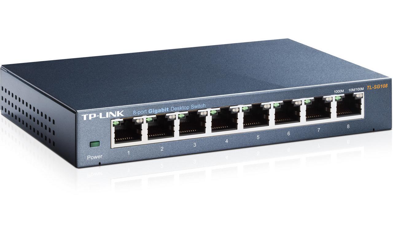 Switch Omada Unmanaged Switch 8 x 1G Ports TL-SG108 8 Port8-port Gigabit Desktop Switch