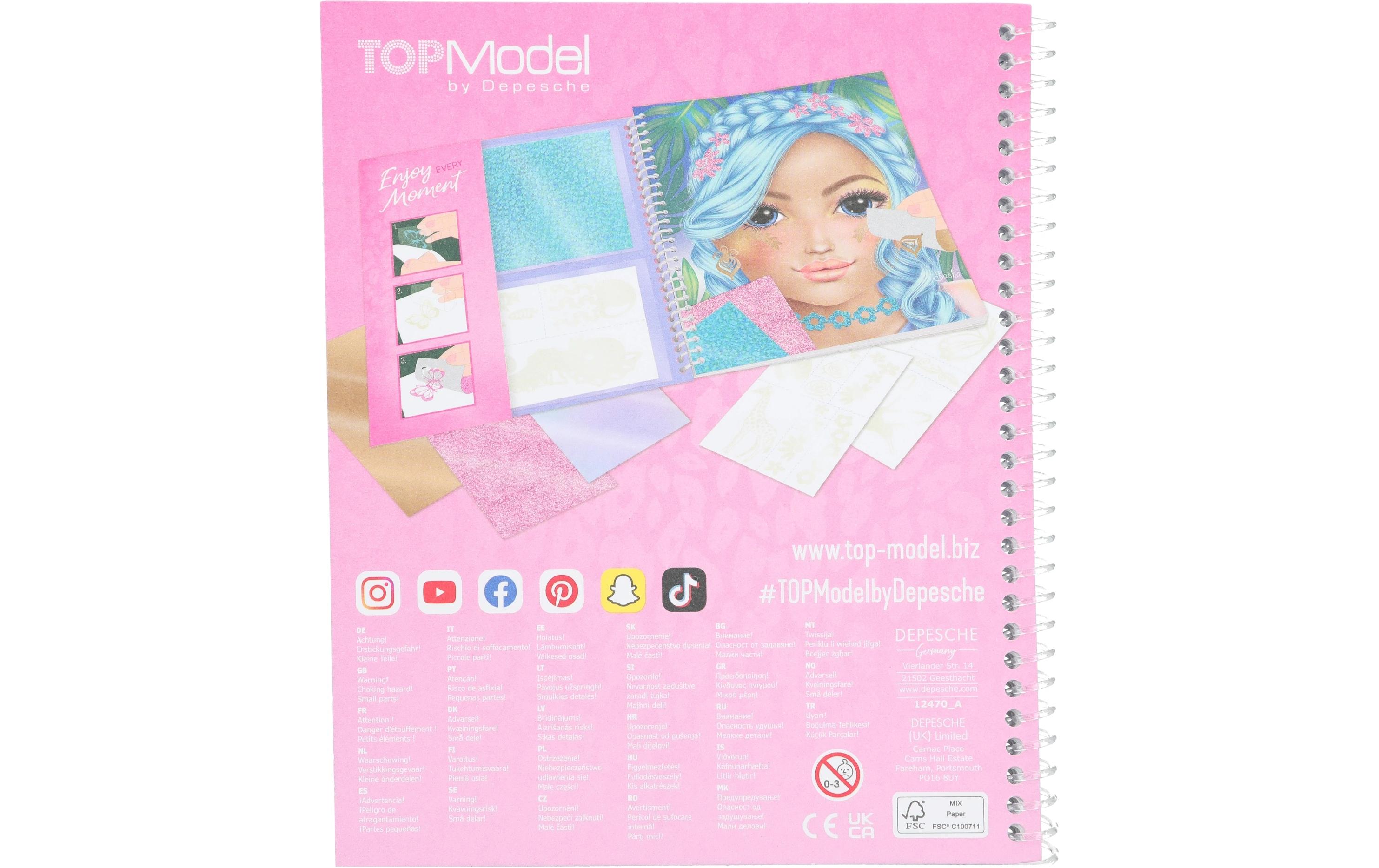Malbuch Top Model Stick and ShineDesign-Notizbuch