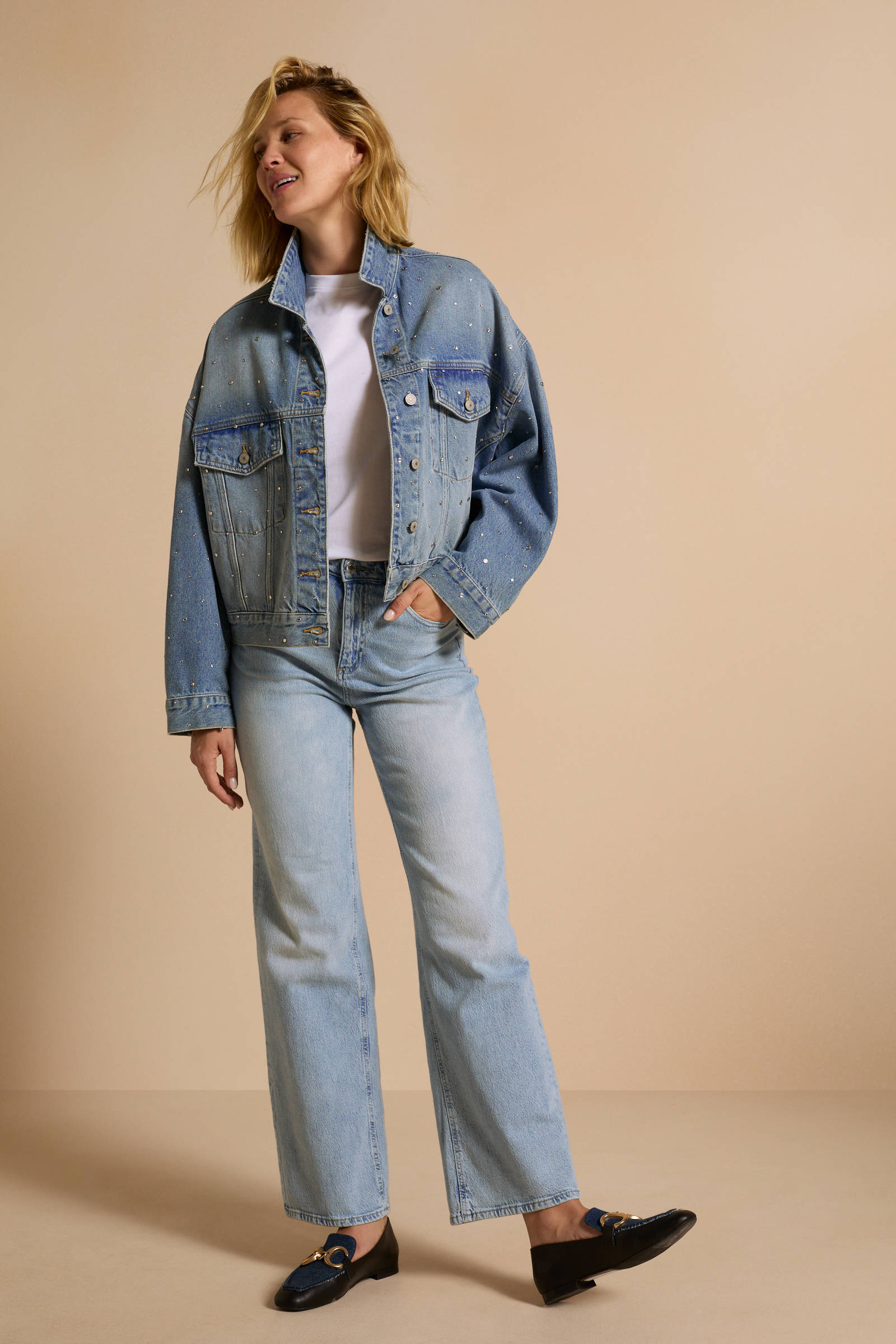 LTB spijkerjasje Celia medium blue denim