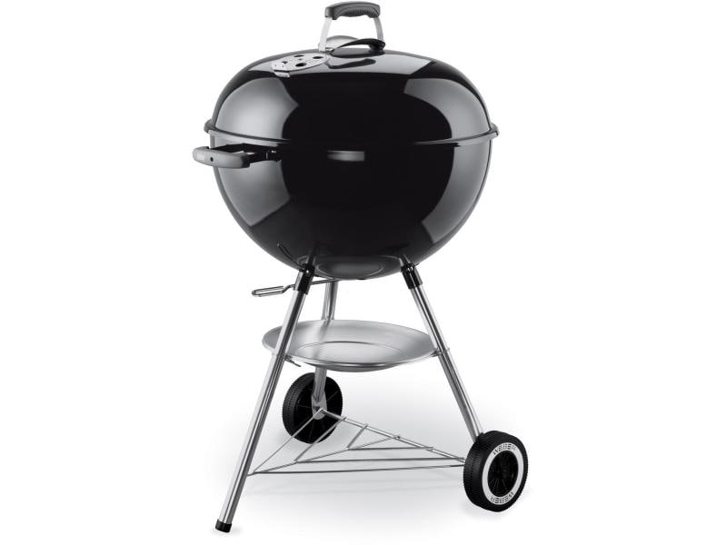 Weber Holzkohlegrill Original Kettle 57 cm Black Holzkohlegrill mit Grillstand, Schwarz