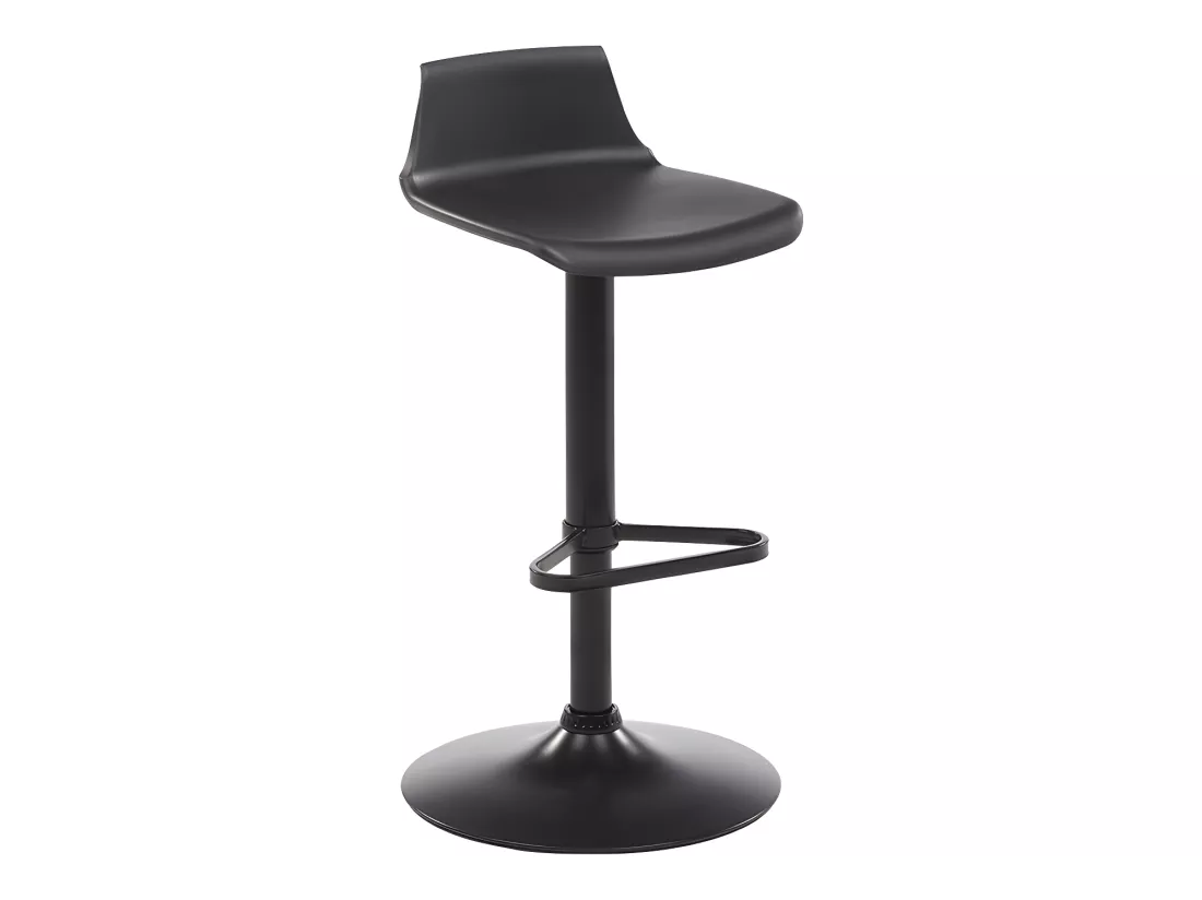 Tabouret de bar - Polypropylène - Hauteur réglable - Coloris noir - CALAS