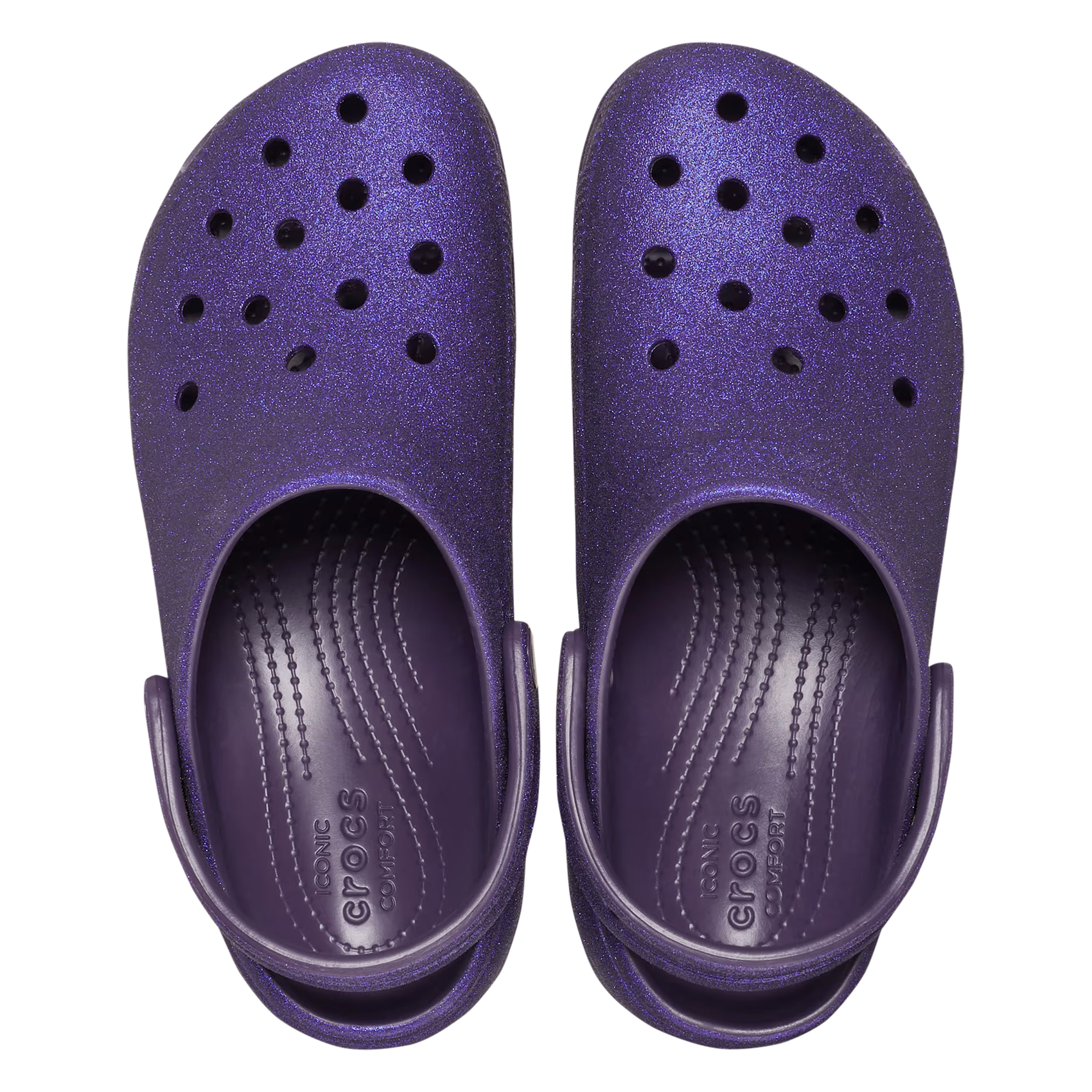 CLASSIC PLATFORM GLITTER CLOGW - Sabots compensés à paillettes| Violet