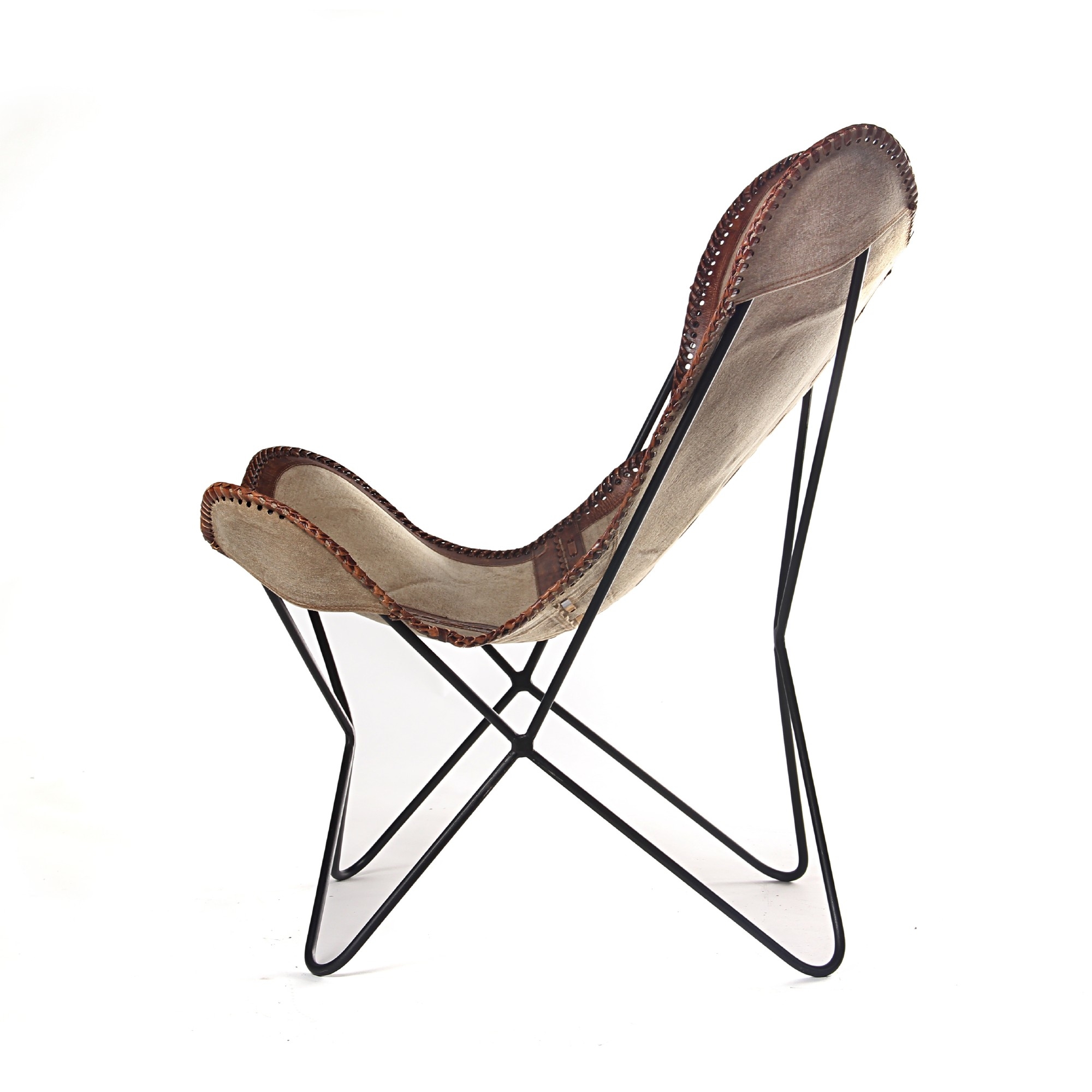 Lounger 'Gavin', beige, braun, T 69 cm, B 75 cm, H 90 cm von fischer's lagerhaus