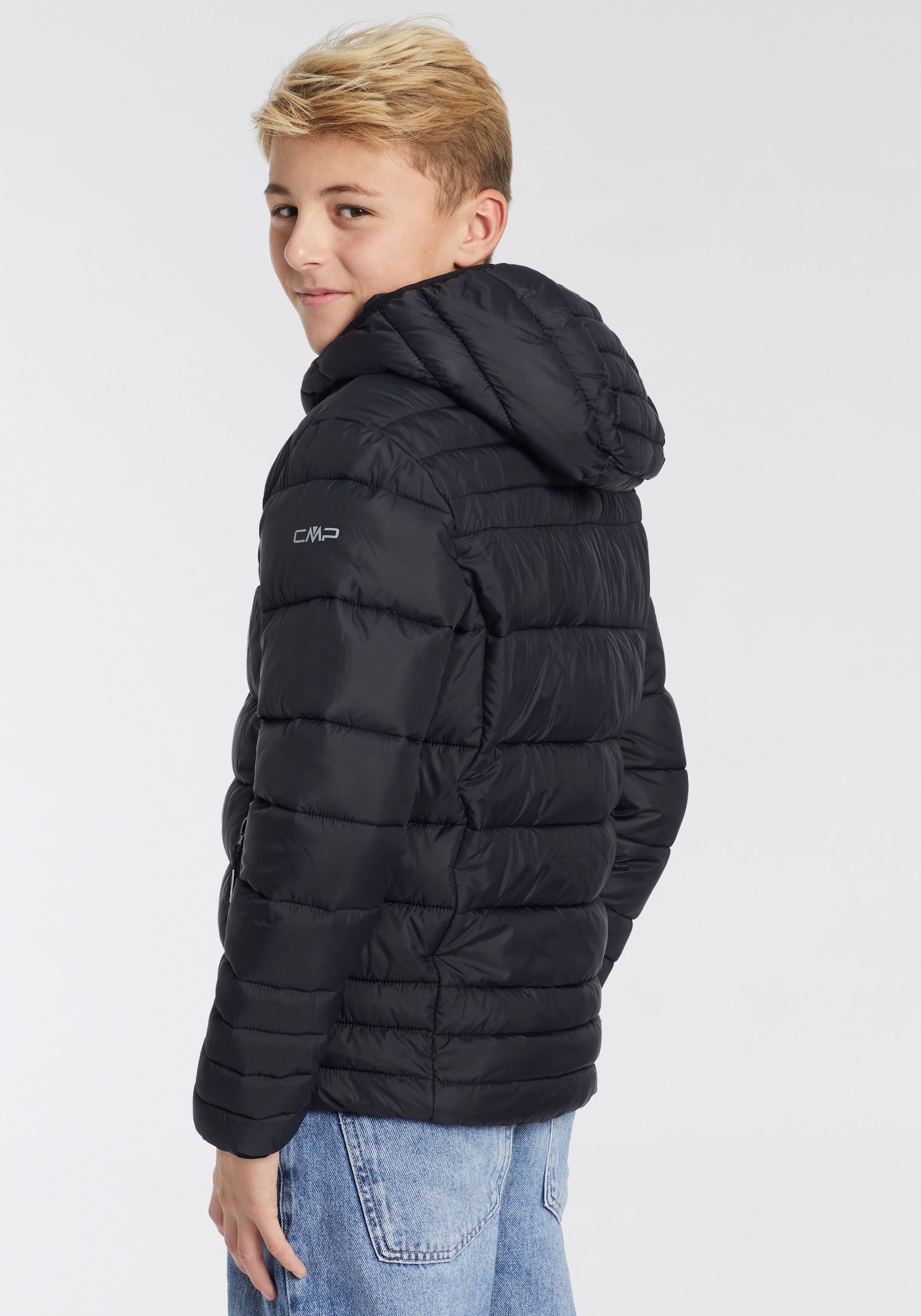 CMP Steppjacke »KID JACKET FIX HOOD« 1 Stk. tlg. mitKapuze wärmend & winddicht & wasserabweisend, für Kinder