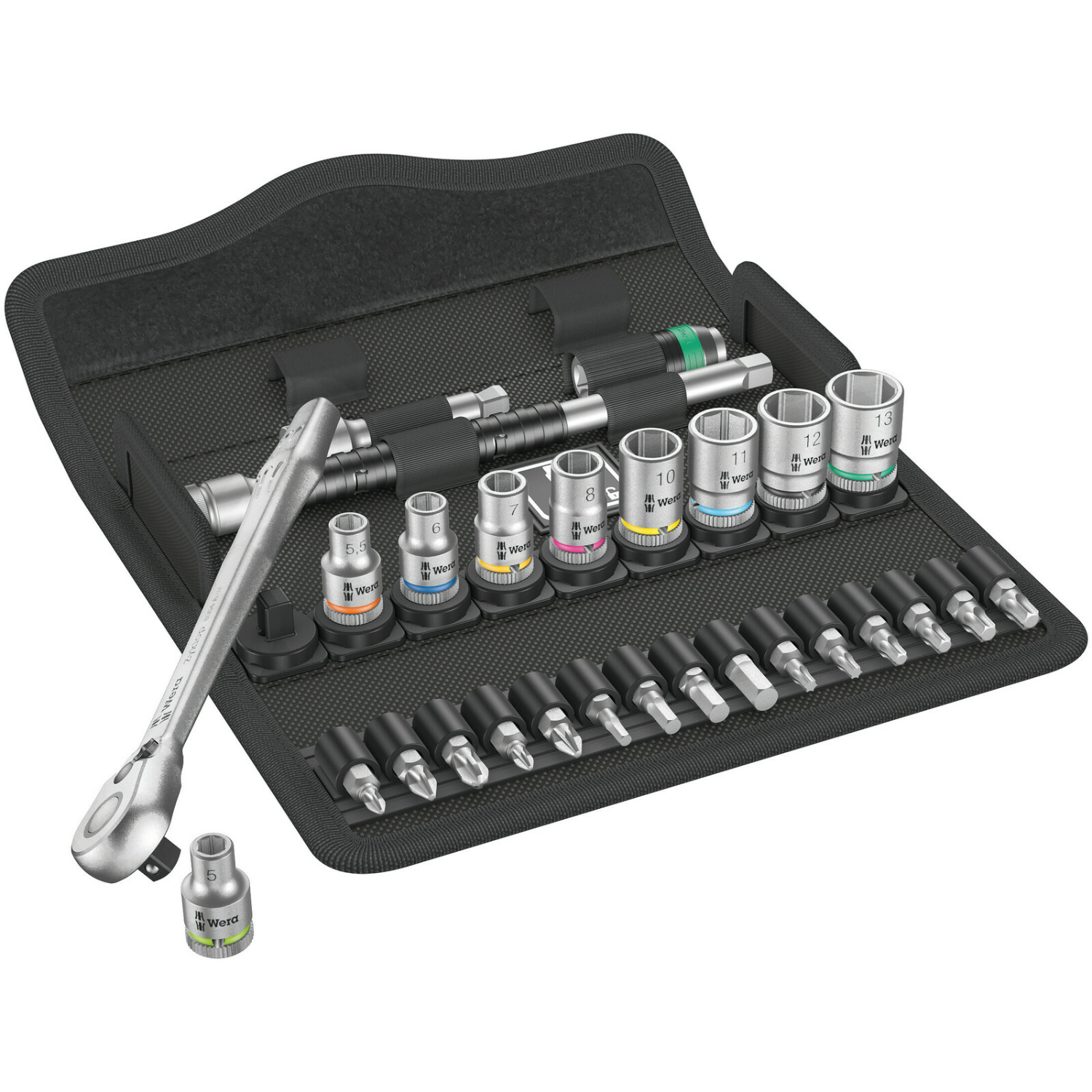 Wera 5004018001 8100 SA 8 Zyklop Metal Ratelset met omschakelpal - 1/4