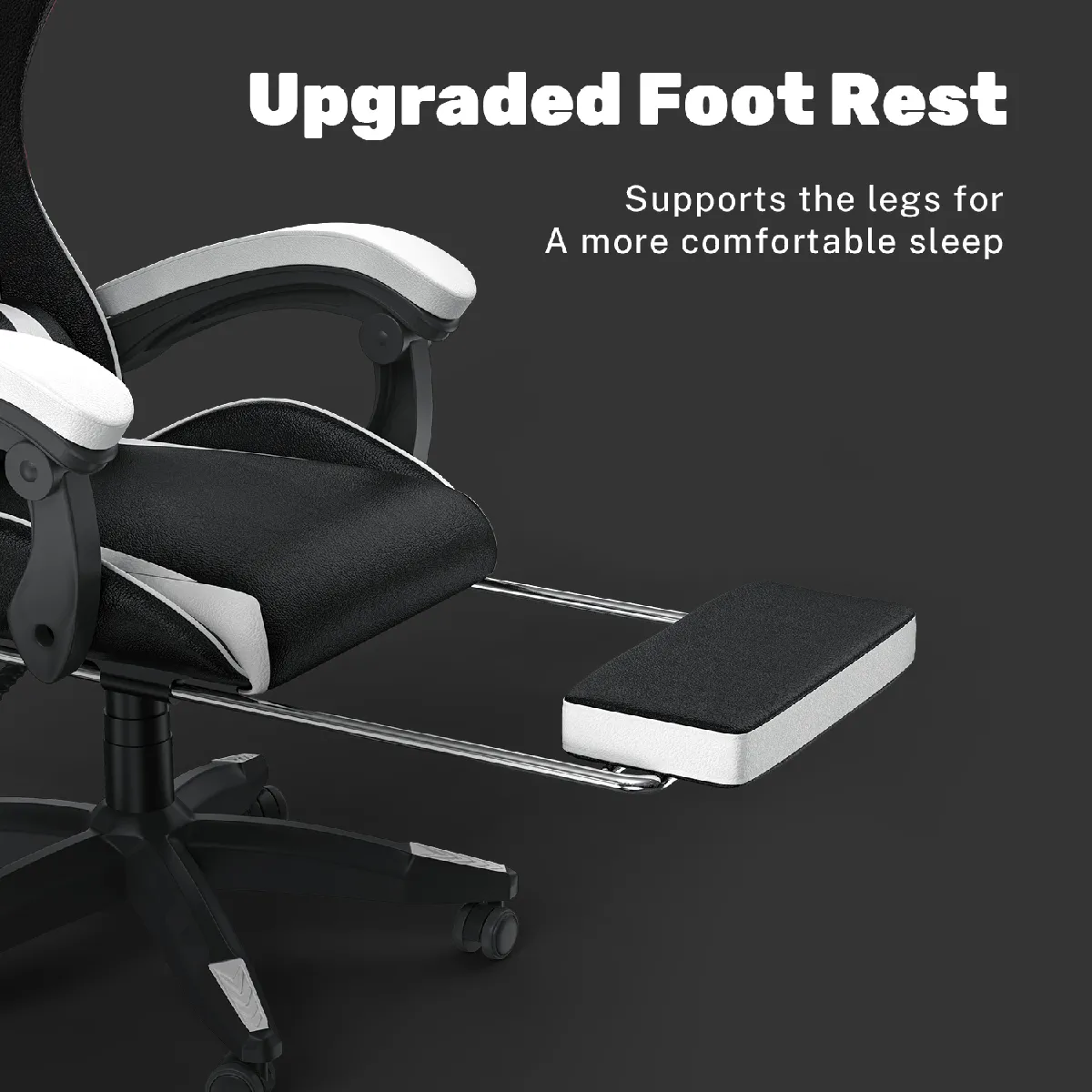 BIGZZIA Chaise gaming Noir/Blanc