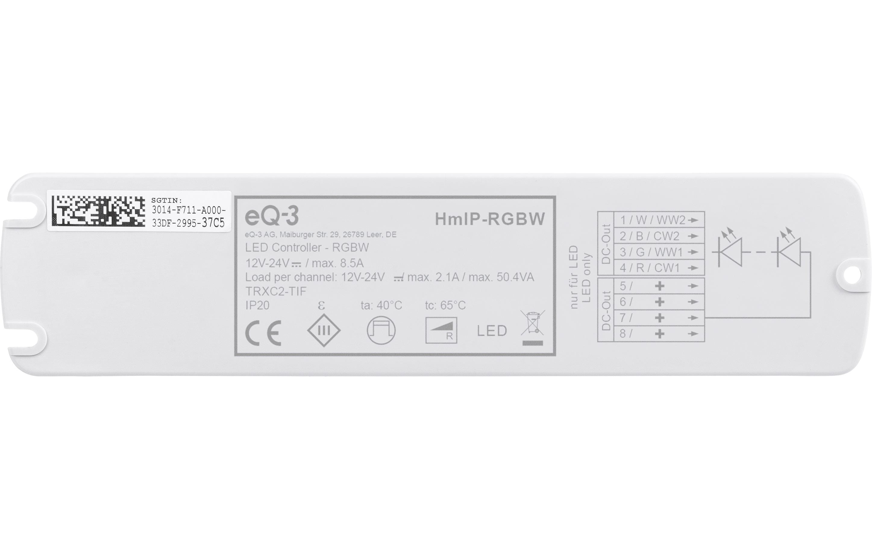 Smart Home LED Controller – RGBWIndividuelles Steuern von LED-Stripes – HmIP-RGBW