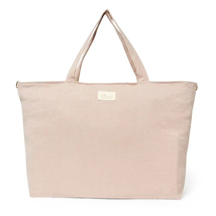 Adorna Sac week-end en lin | Rose poudré