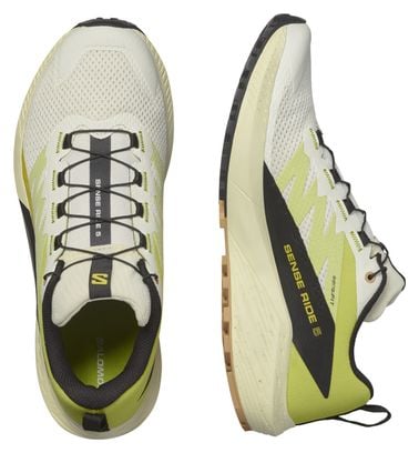 Chaussures de Trail Running Salomon Sense Ride 5 Jaune Noir