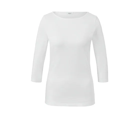 Shirt mit 3/4-Arm, weiß