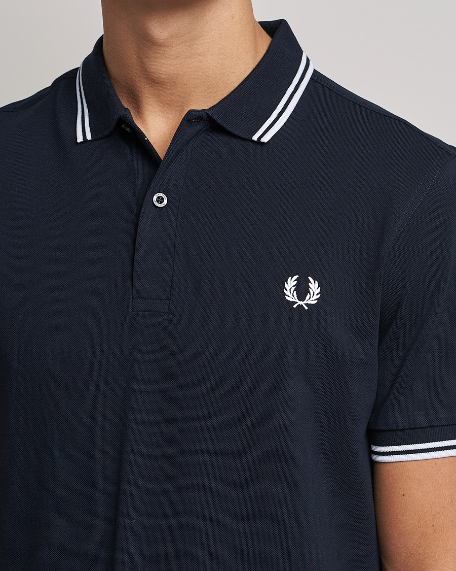 Fred Perry Twin Tipped Polo Shirt Navy/White