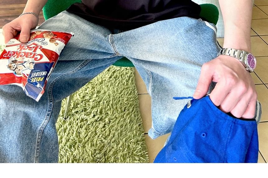 SeoulPop - T-shirt met korte mouwen en eendenprint en losse pasvorm