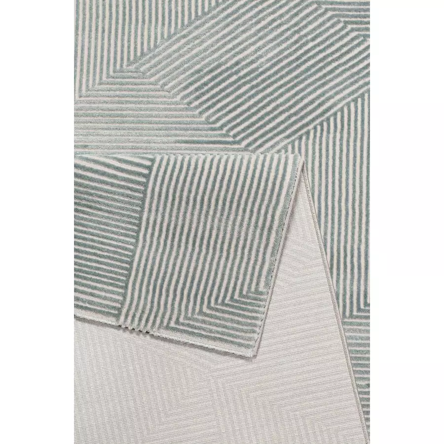 Esprit Kurzflorteppich Velvet Groove grün grau