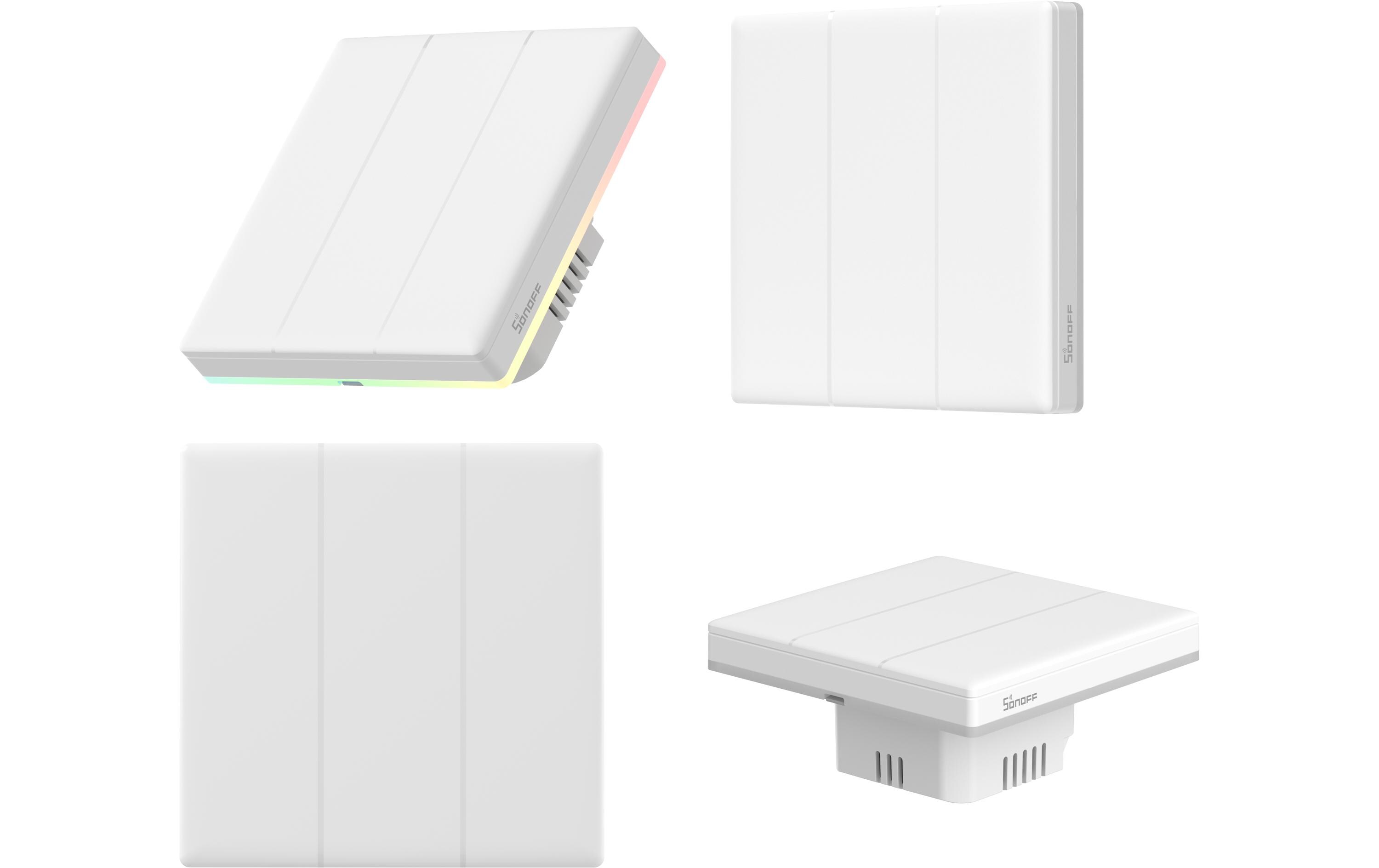 WiFi-Lichtschalt T5-2C-86 3-fach 230 V 15 A 1200 WIntelligenter Wandschalter für die lokale Steuerung