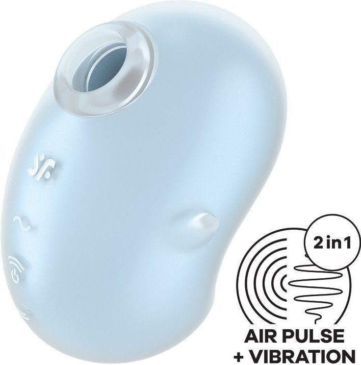 Satisfyer - Cutie Ghost - Vibrerende Luchtdruk Vibrator - 2 in 1 - Lichtblauw