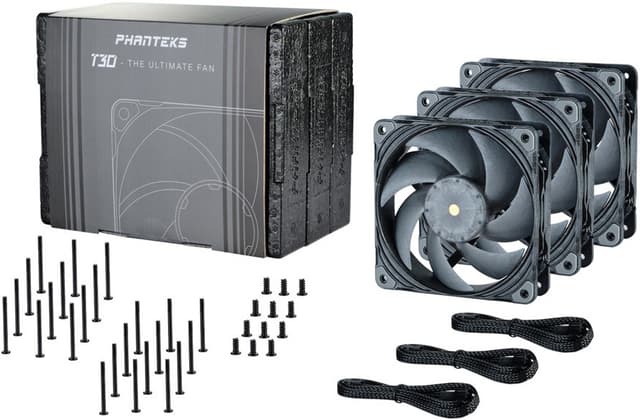 Phanteks T30 120mm PWM-blæser (sort/3-pak)