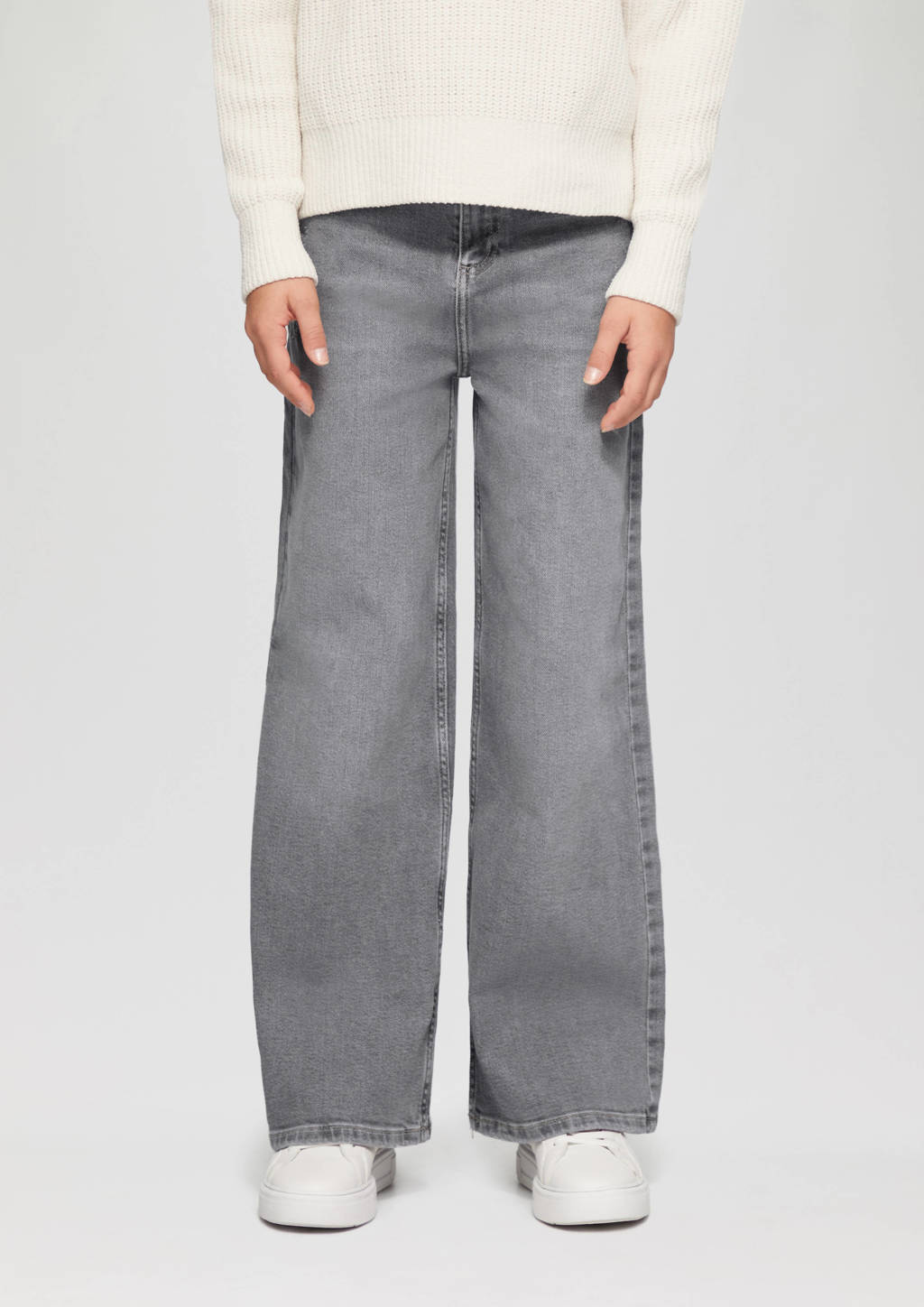 s.Oliver high waist wide leg jeans grey denim