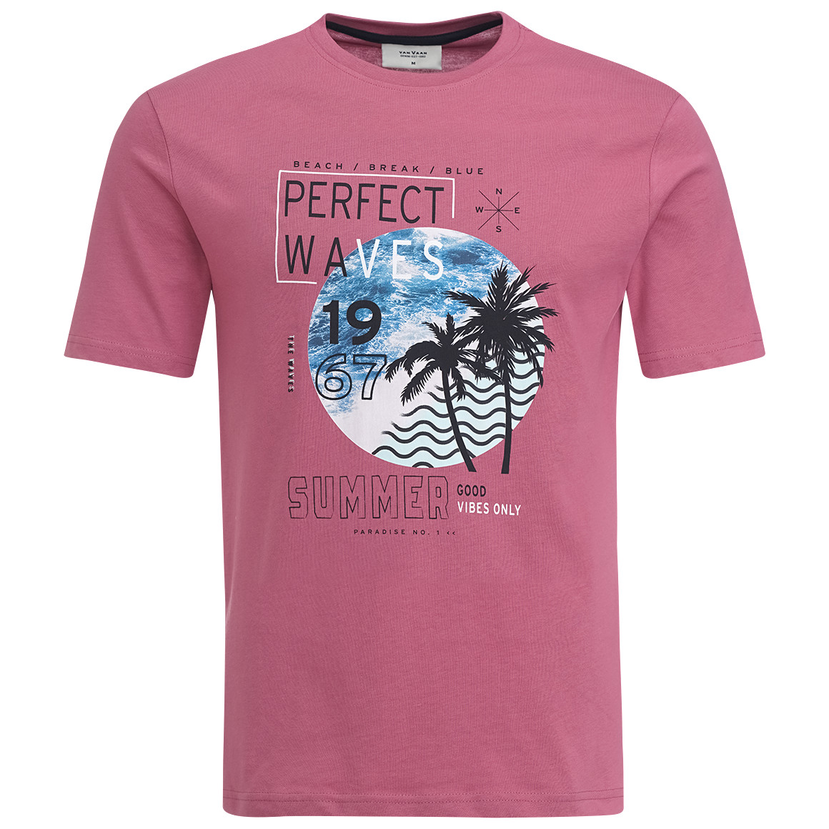VanVaan Denim Herren T-Shirt aus Bio-Baumwolle dunkelrosa