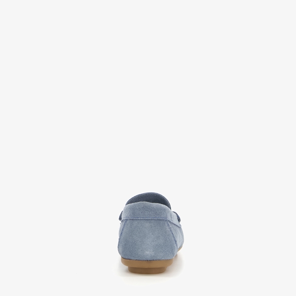 Hush Puppies suede dames mocassins blauw