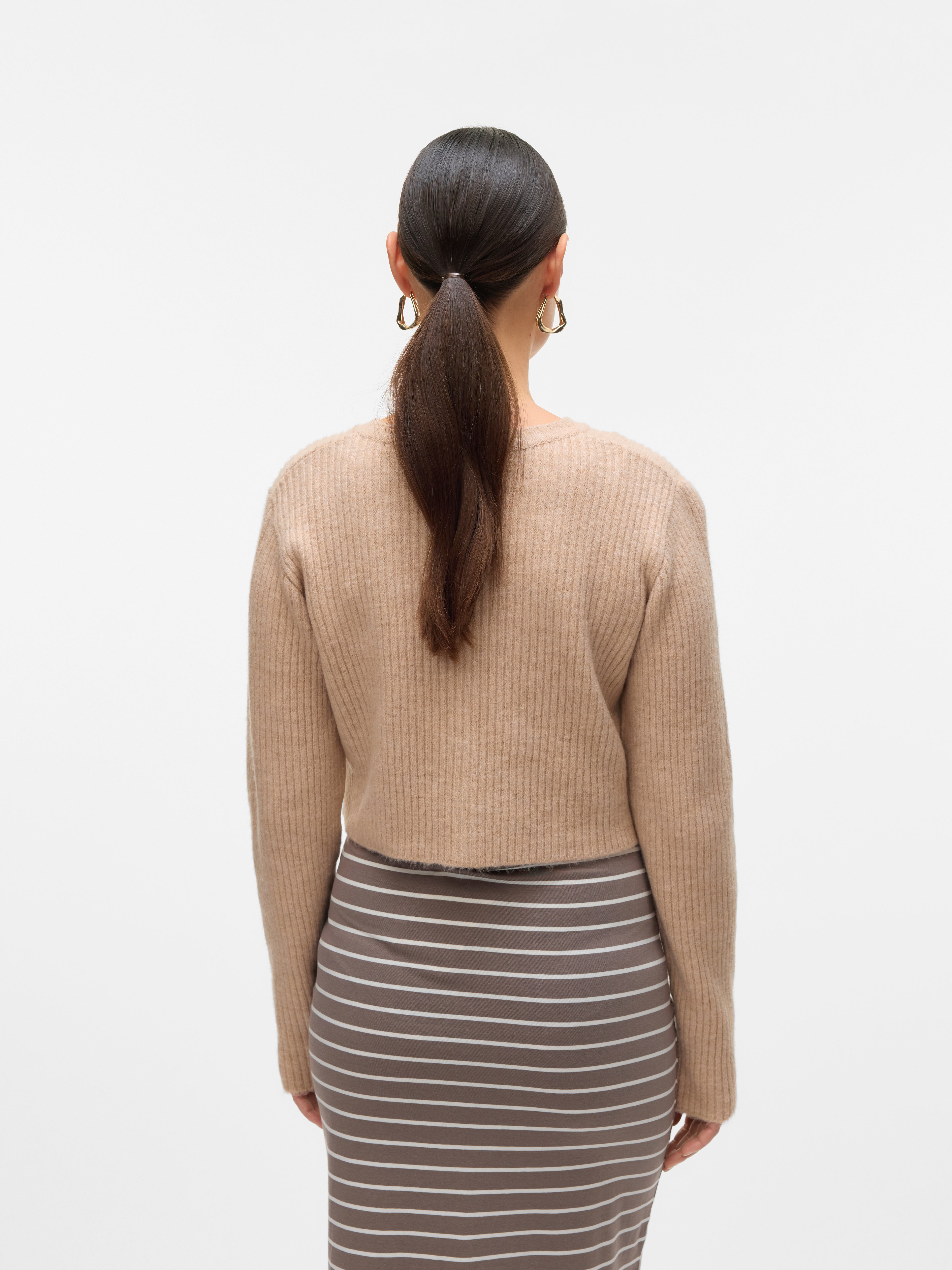 Regular fit O-hals Gebreid vest