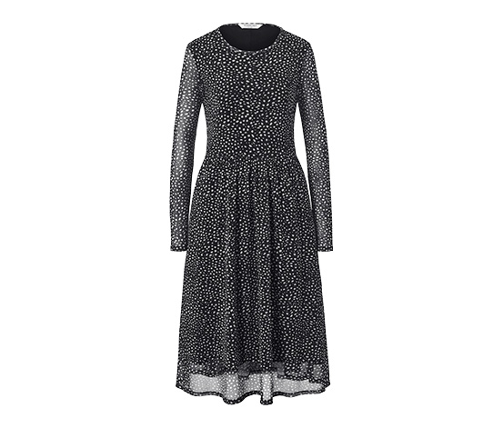 Gepunktetes Mesh-Kleid