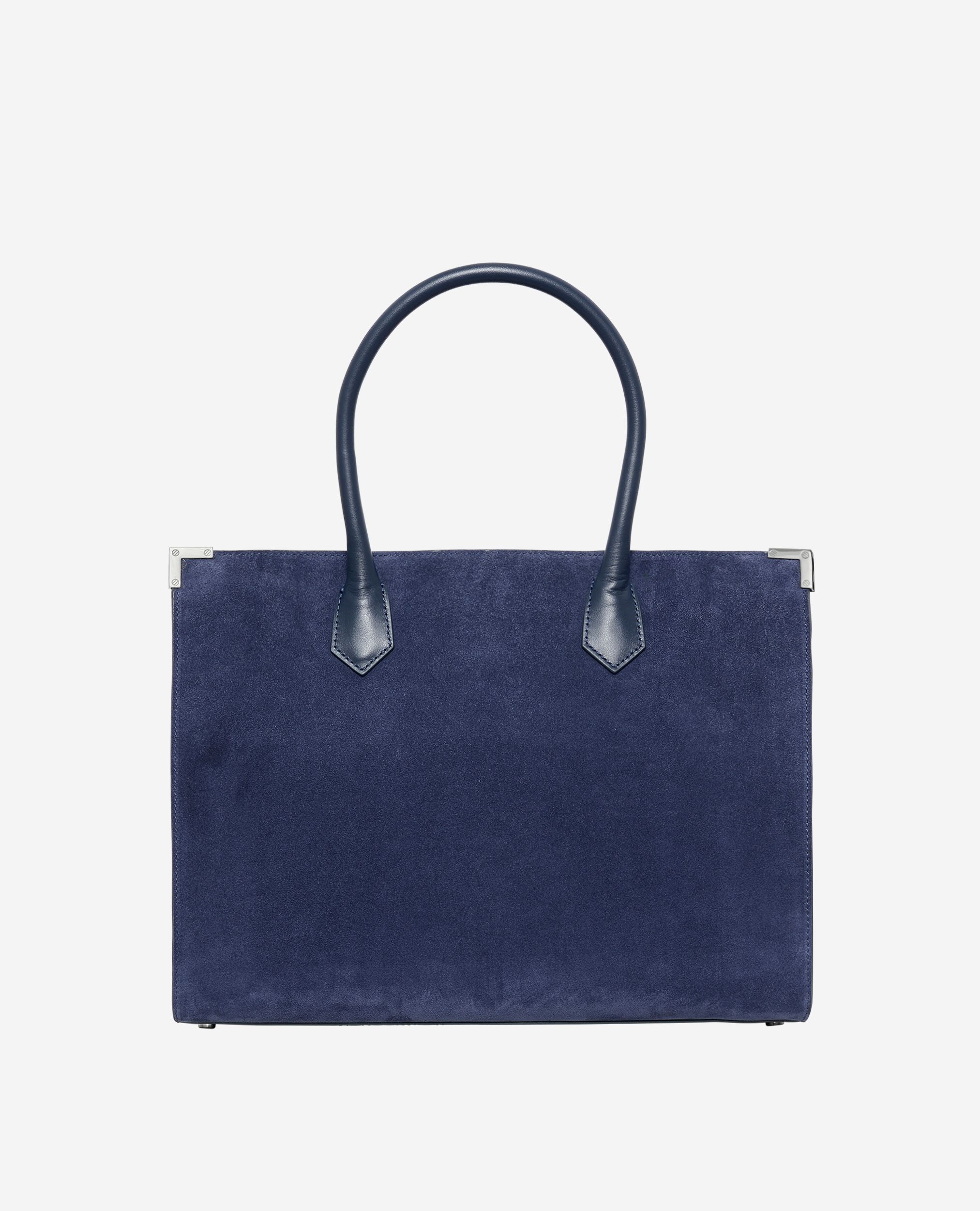 Sac cabas Ming L en suède marine