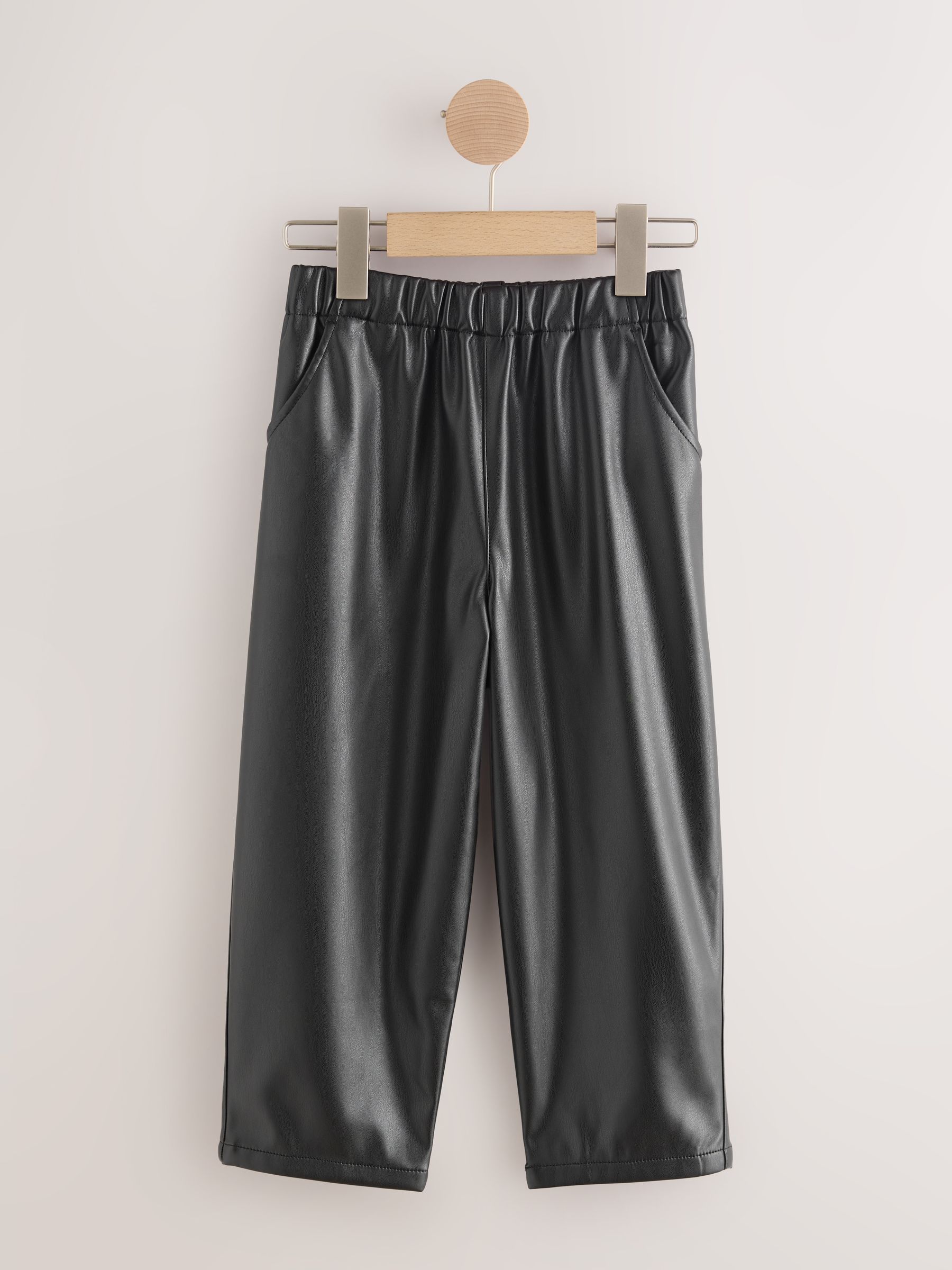 Zwart - Coated Pullon Barrel Trousers (3-16yrs)