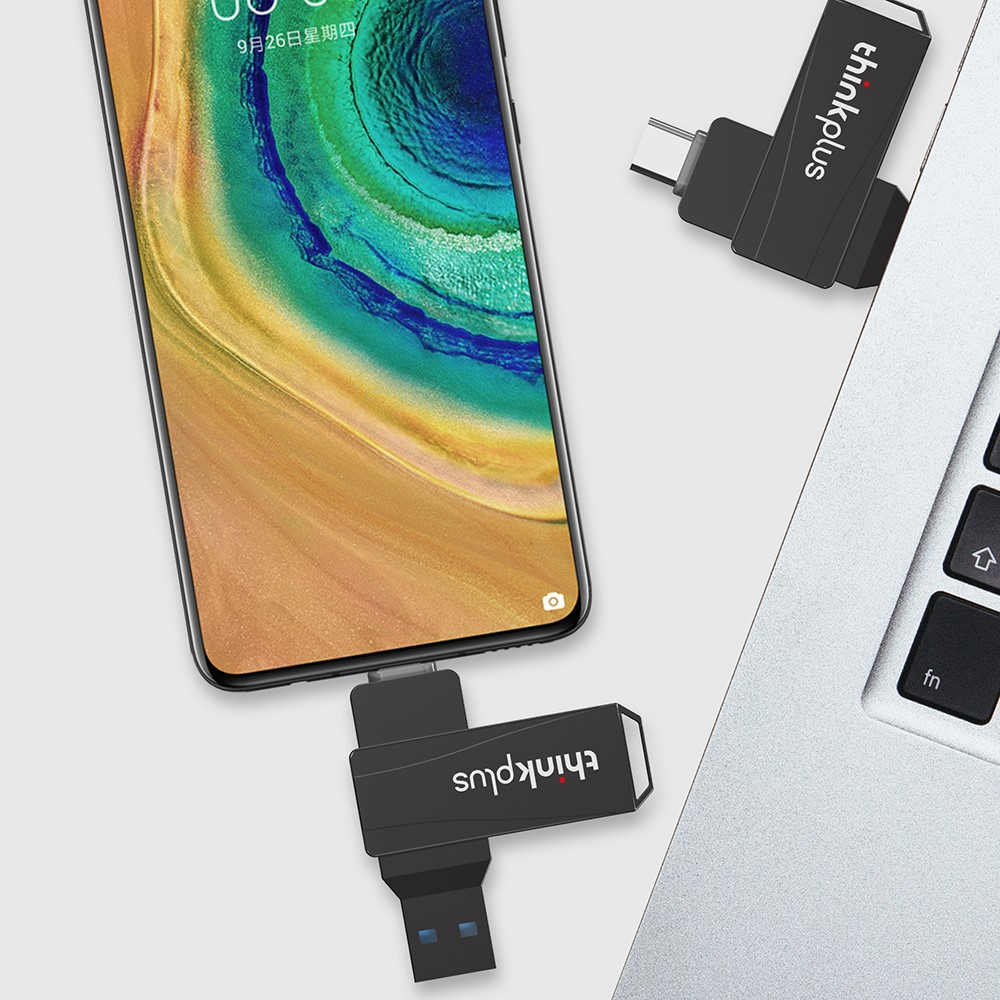 (64GB) Thinkplus USB C / USB 3.1 Speicher Stick Flash Drive (100MB/s) - Grau