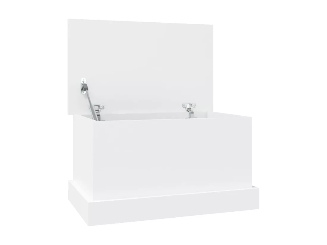 Boîte de rangement blanc 50x30x28 cm bois d'ingénierie