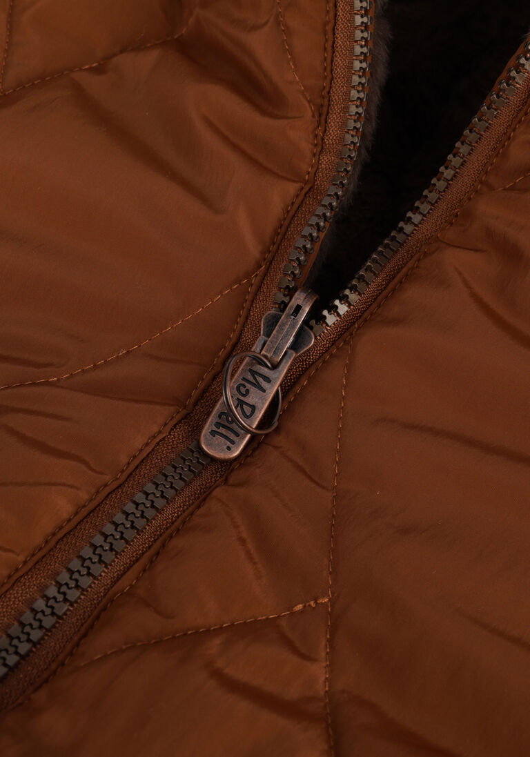 NOBELL cognac nobell jack reversible hooded bomber jacket