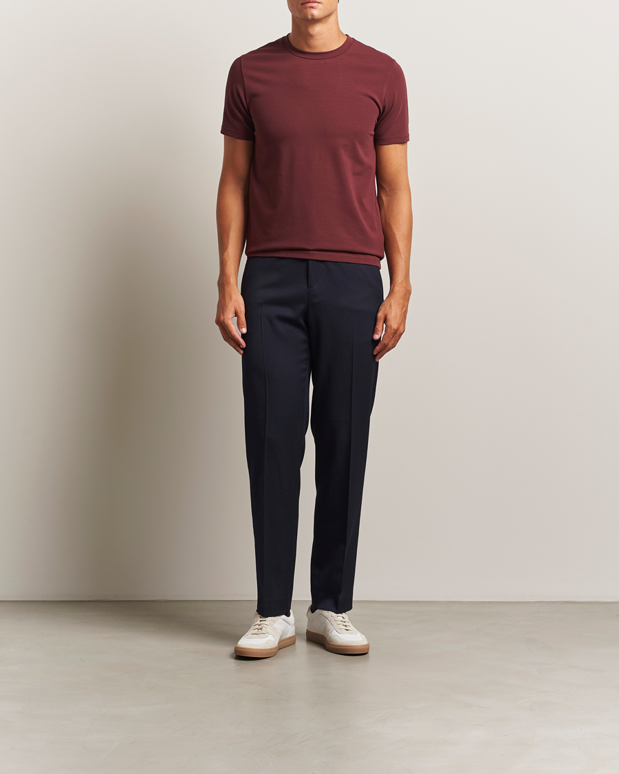 Filippa K Soft Lycra T-Shirt Burgundy
