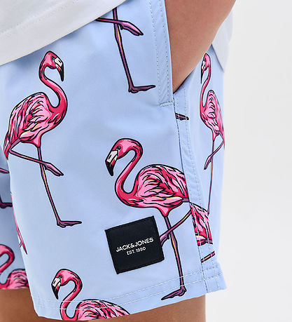Jack & Jones Badeshorts - JpstMaui - Kaschmir Blue m. Print