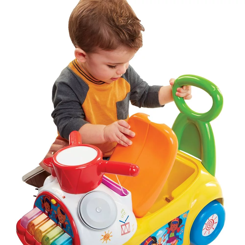 FISHER PRICE LITTLE PEOPLE - PORTEUR FISHER PRICE MUSIC PARADE JAUNE