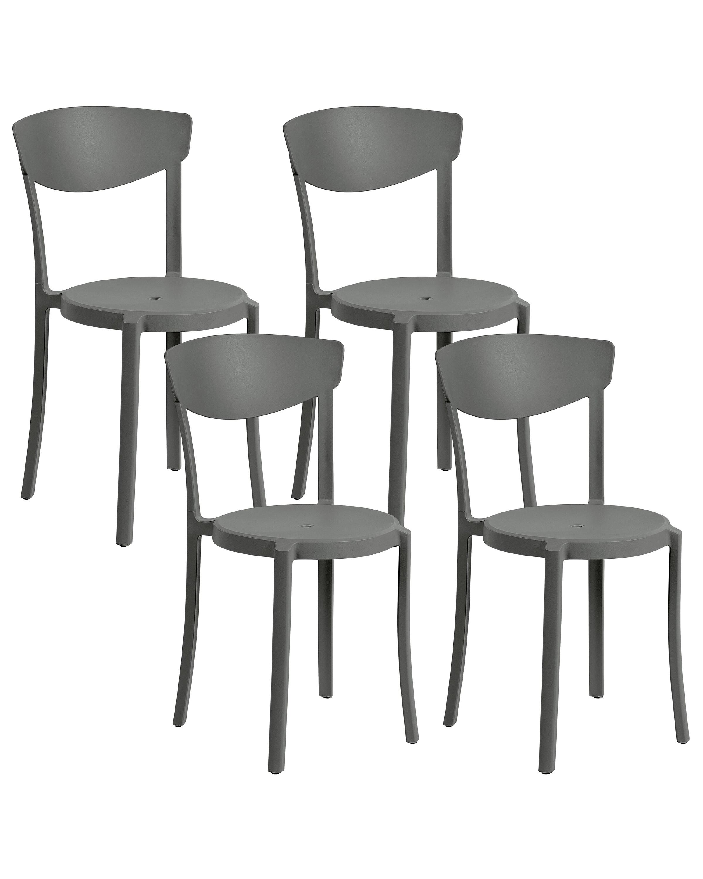 Set van 4 tuinstoelen VIESTE Donkergrijs