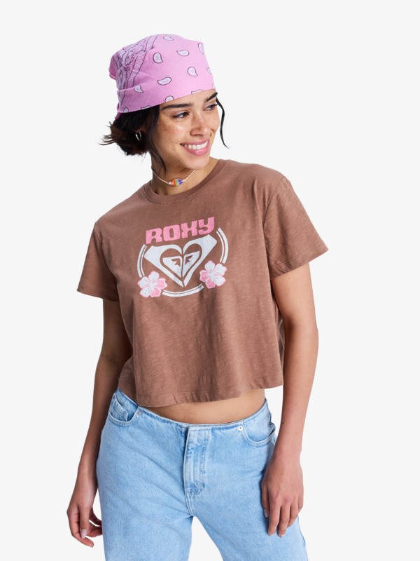Endless Weekends T-Shirt à manches courtes Marron Femme