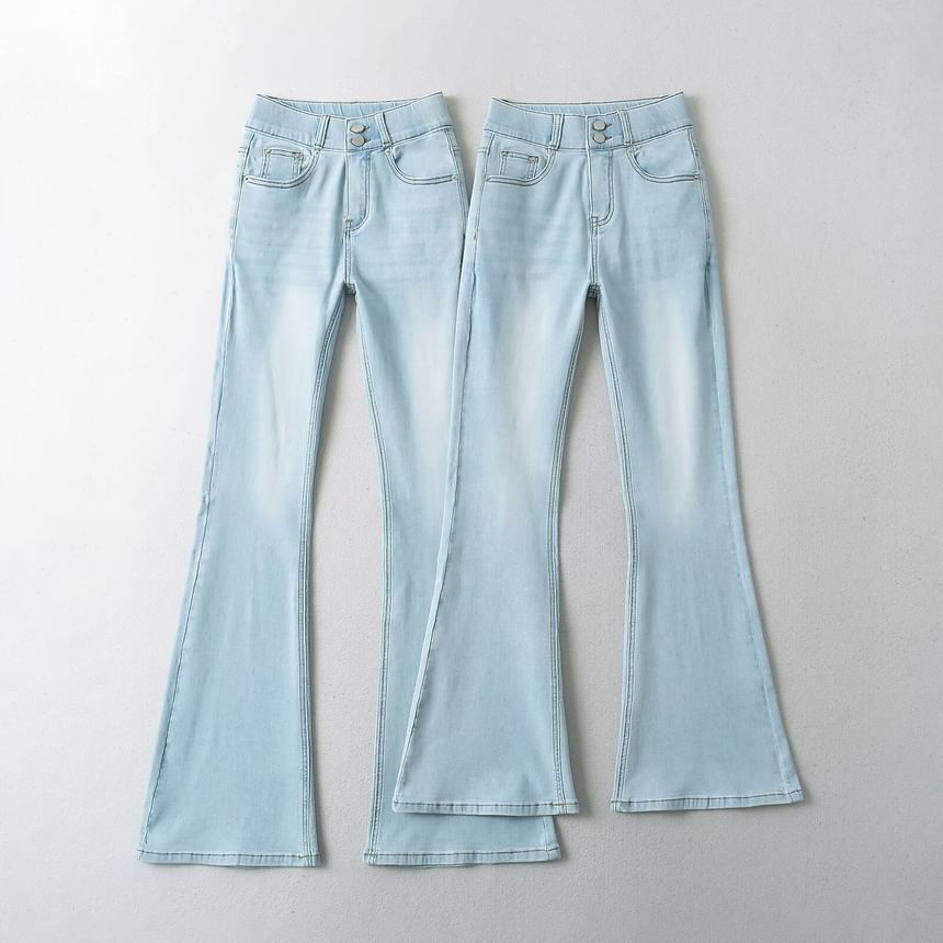 Morhan - Mid Waist Washed Bootcut Jeans (Diverse ontwerpen)