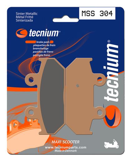 Plaquettes de freins Tecnium Maxi Scooter métal fritté - MSS304