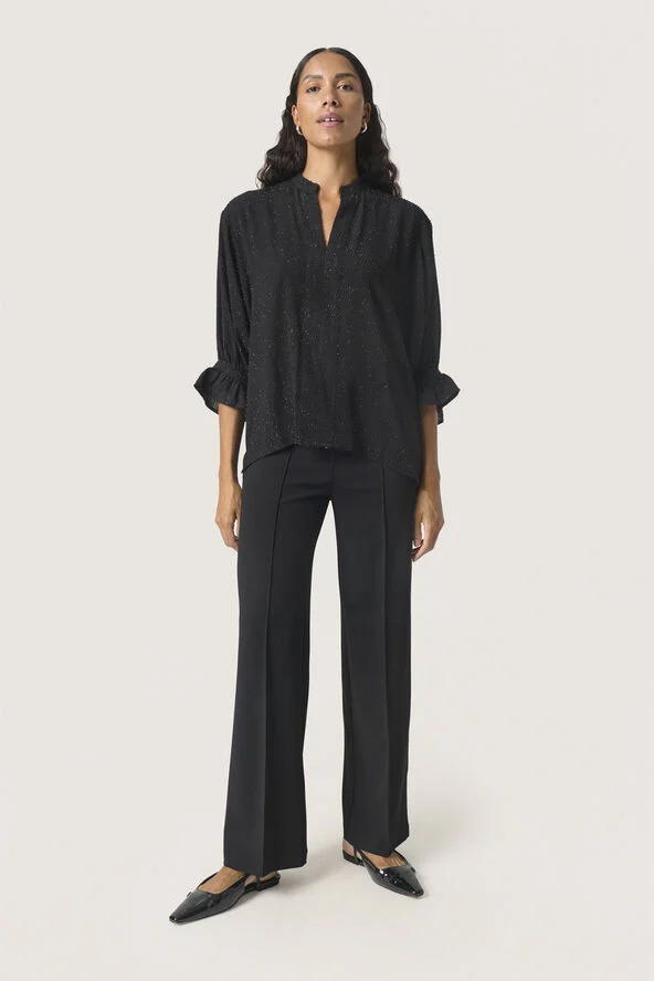 Soaked in Luxury SLVina Amily Blouse 3/4 Black