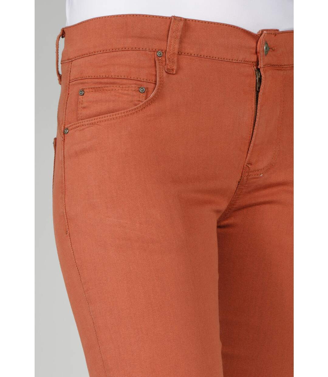 Jegging stretch taille haute ENORA blanc