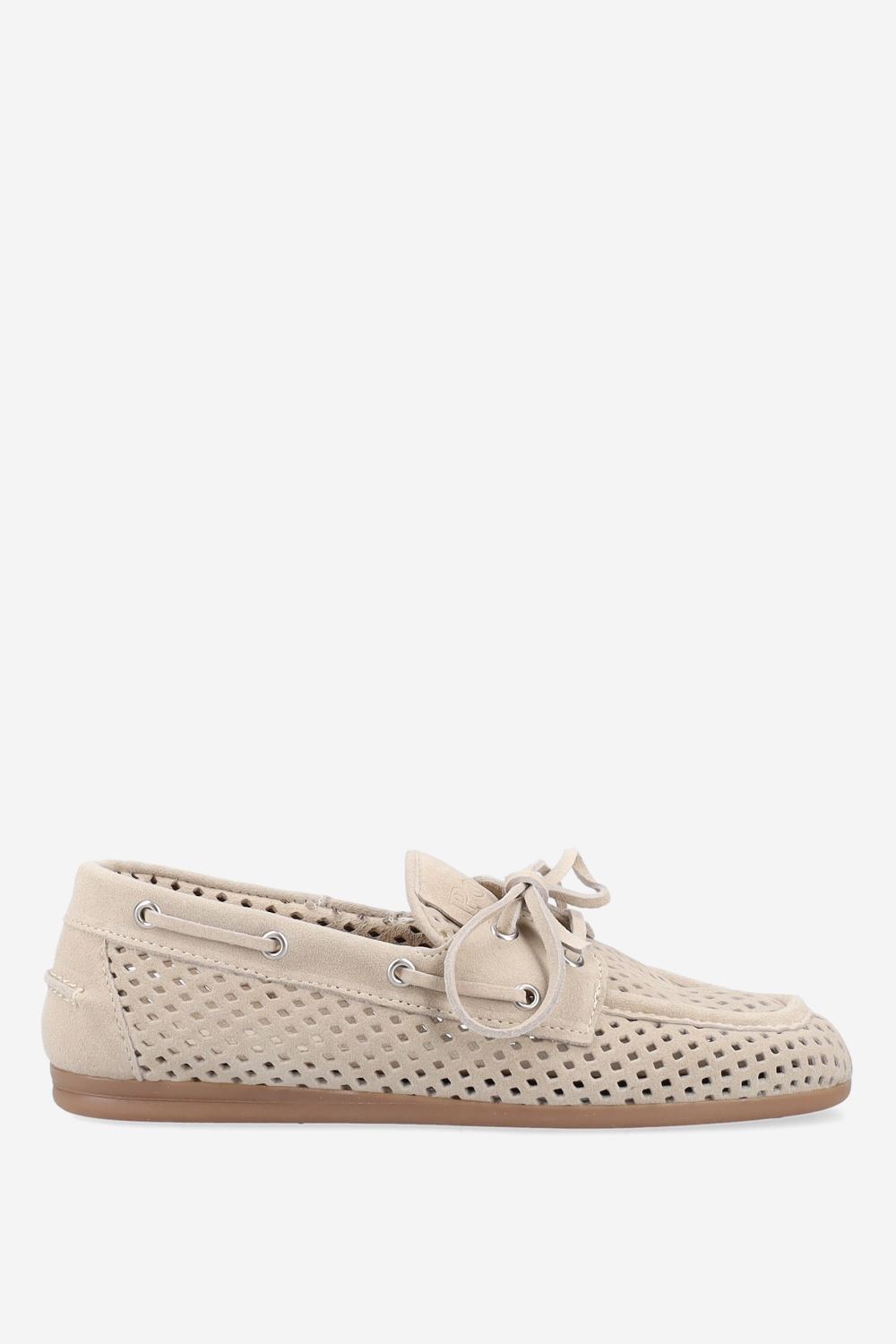 Boat perforated suede loafer