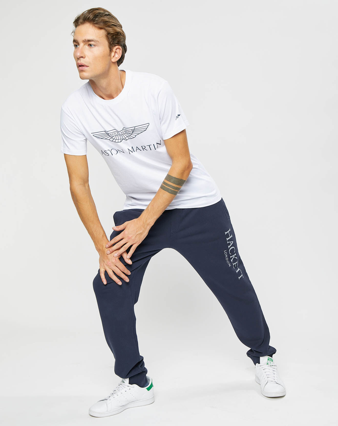 Hackett London T-Shirt  Aston Martin Racing Logo blanc