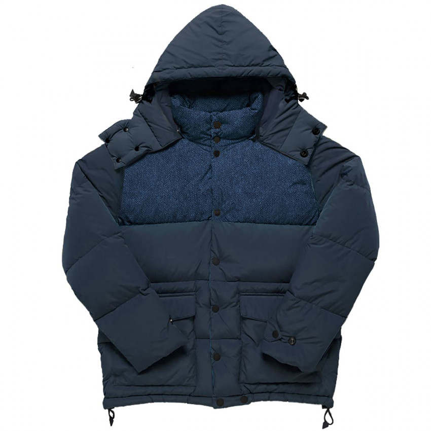 GRAFTON BLUE HERRINGBONE-Manteau rembourré pour homme