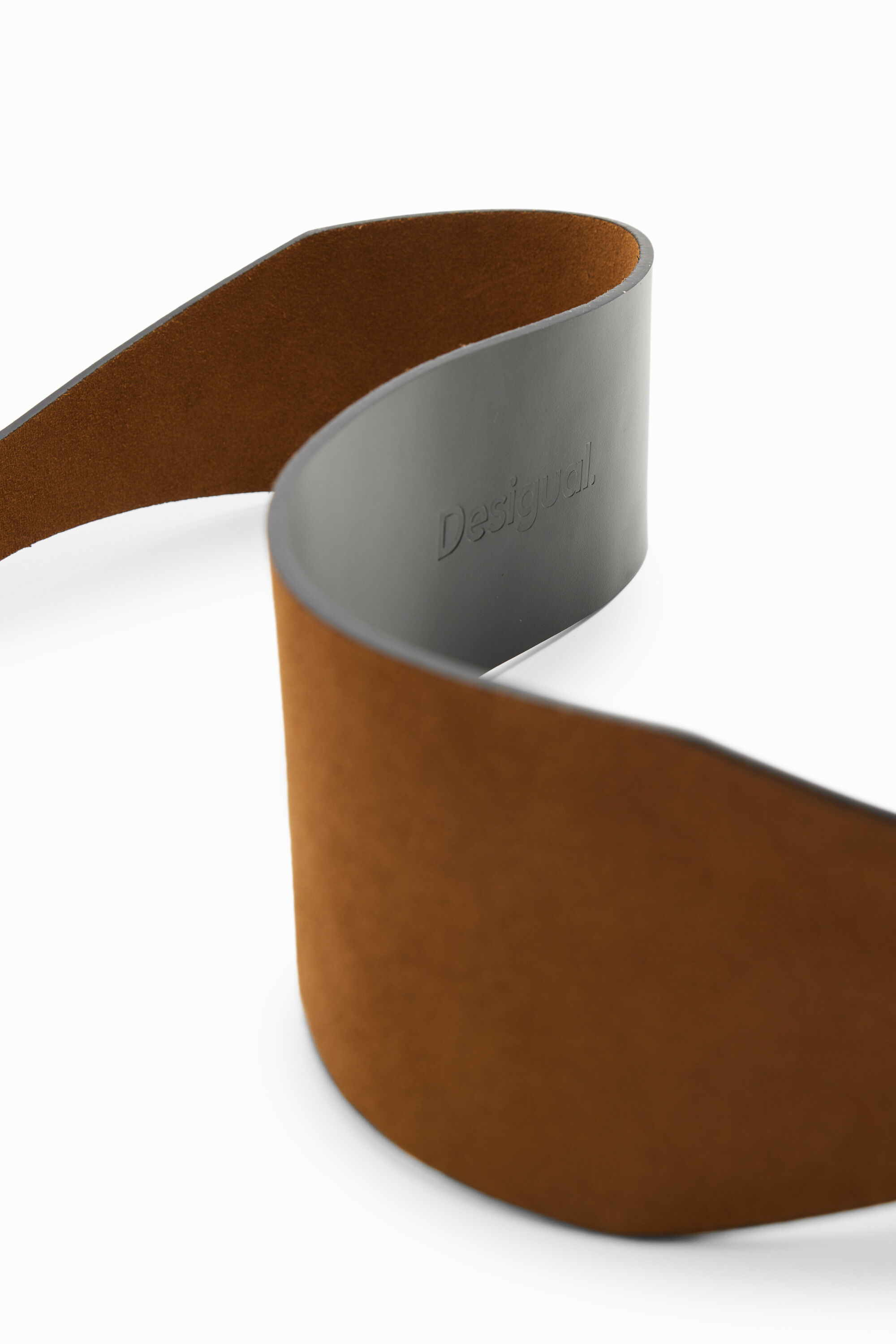 Ceinture cuir croûte de cuir